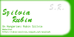 szilvia rubin business card